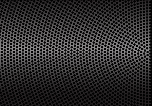 Abstract gray metal circle mesh pattern background texture vector illustration.