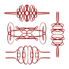 Vector calligraphy elements set.