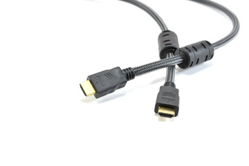 hdmi cable on white background