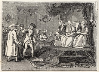 Jewish wedding. Date: 1835