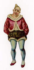 Clowns - Victorian Scrap. Date: late 19th century