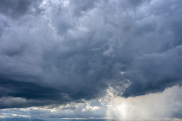 Fototapeta na wymiar Dark storm clouds