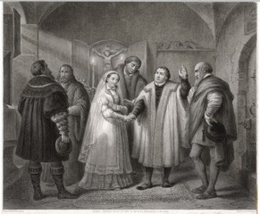 Fototapeta na wymiar Luther's Wedding. Date: 1525