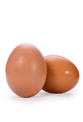 Egg isolated on white background with cilpping path.