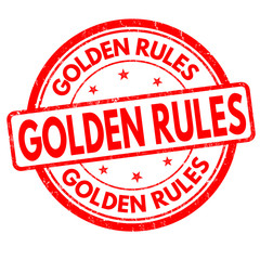Golden rules sign or stamp