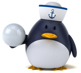 Fun penguin - 3D Illustration