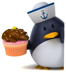 Fun penguin - 3D Illustration