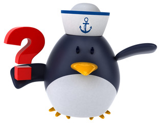 Fun penguin - 3D Illustration