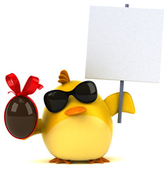 Yellow bird - 3D Illustration