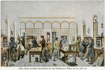 Liebig in his Laboratory. Date: 1840