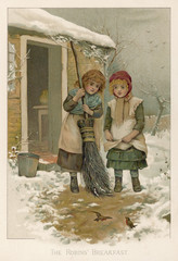 Robins and Children. Date: circa 1880