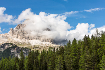 Mountain wrapped in clouds