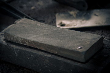 Stone secret knife used in the slaughterhouse