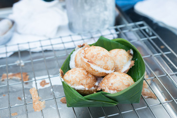 Kanom Krok, Dessert of Thai traditional sweetmeat or Thai Pancake