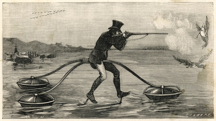 Aquatic Velocipede. Date: 1880s 