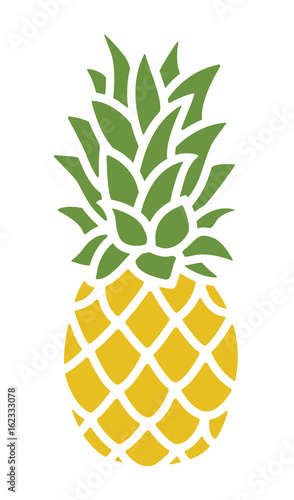 Download "Pineapple silhouette. Trendy Tropical Icon. Vector ...