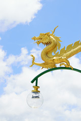 Fototapeta na wymiar lamp dragon statue
