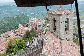 Republic of San Marino. Walk between ancient castles and defensive towers