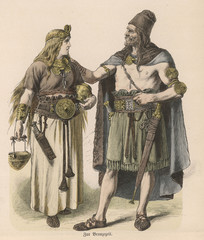 Bronze Age Man - Woman. Date: circa 500 BC
