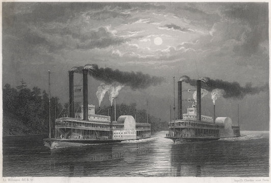 Natchez and Eclipse. Date: circa 1850