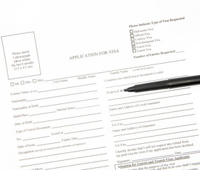 Obraz premium Visa application