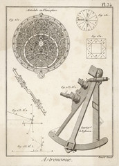 Astrolabe - Quadrant. Date: 18th century - obrazy, fototapety, plakaty
