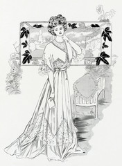 Garden dress 1907. Date: 1907