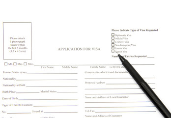 Fototapeta premium Visa application