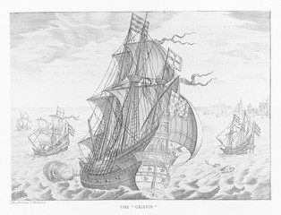 Griffin Fires Guns. Date: 16th century © Archivist
