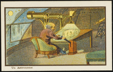 Futuristic telescope for astronomy. Date: 1899
