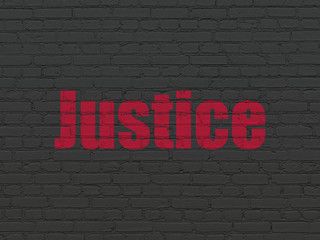 Obraz premium Law concept: Justice on wall background