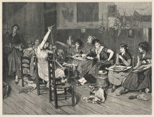 Milliners at Work. Date: 19th century