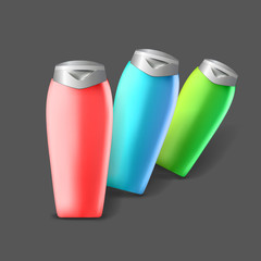 Mockup template for branding and product designs. Isolated realistic plastic bottles with unique design. Easy to use for advertising branding and marketing.