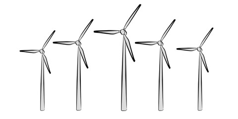 Hand-drawn renewable energy sketch