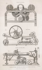 Cotton machinery . Date: 1835