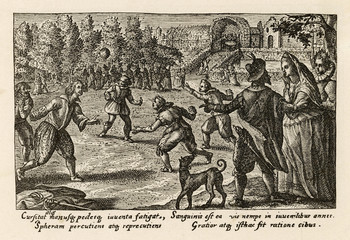 Fototapeta na wymiar 16th century Football - de Passe. Date: 16th century