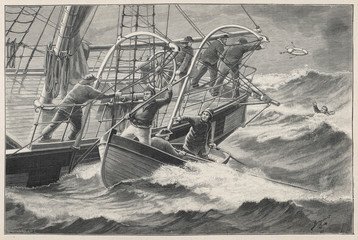 Man Overboard!. Date: 1899