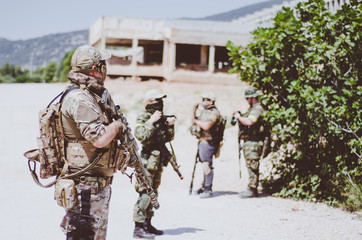 Obraz premium Airsoft team squad
