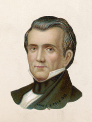 James Polk - Scrap 1880. Date: 1795 - 1849