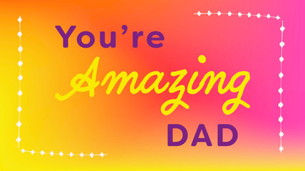 Vector icon set of fathers day greeting card against white background