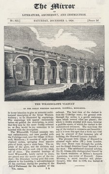 Wharncliffe Viaduct. Date: 1838