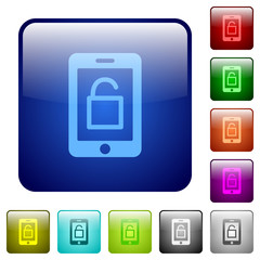 Smartphone unlock color square buttons