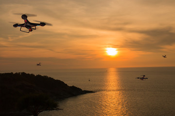 Drone sunset