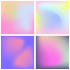 Fototapeta premium Vector icon set of neon square against white background