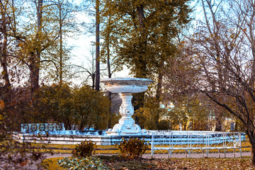 Marble fountain in the park