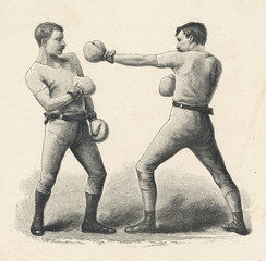 Boxing Retreat - circa 1890. Date: circa 1890