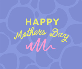 Naklejka na ściany i meble Vector of mothers day card with happy mothers day message