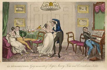 Fototapeta na wymiar Social - Gay Moments 1820. Date: 1820