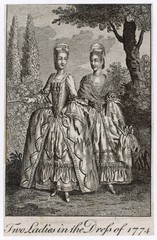 Ladies Fashions 1774. Date: 1774
