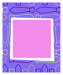 Vector of card with tie design on blue background